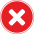 An 'X' icon to represent that patient is ineligible with the following characteristic